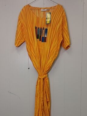 Bright Gold Maxi Dress with Front Knot